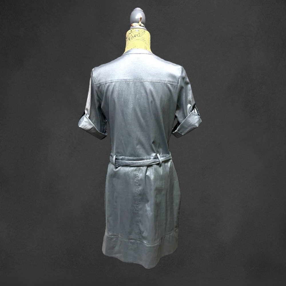 💥$10💥Ruscoe Metallic Silver Dress #112 - Picture 8 of 16